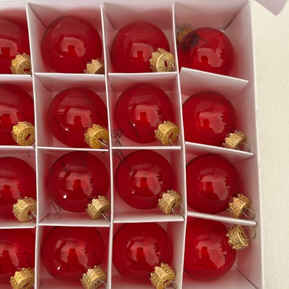 Set of 20 Ikea Vinterfint Small Round Red Glass Christmas Ornaments NEW IN BOX - Picture 6 of 12